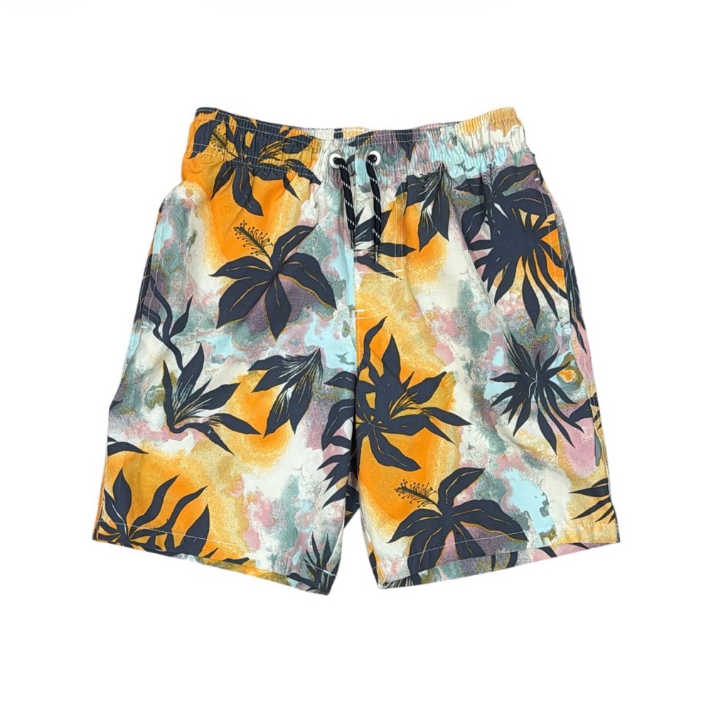 Wonder nation tropical beach themed swim trunks size 8